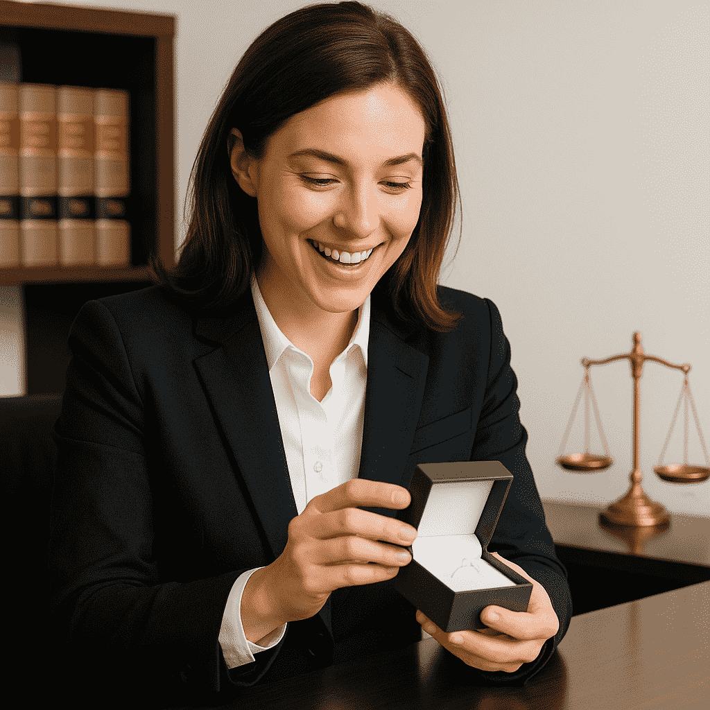 Message Card Necklace Gift for Lawyer