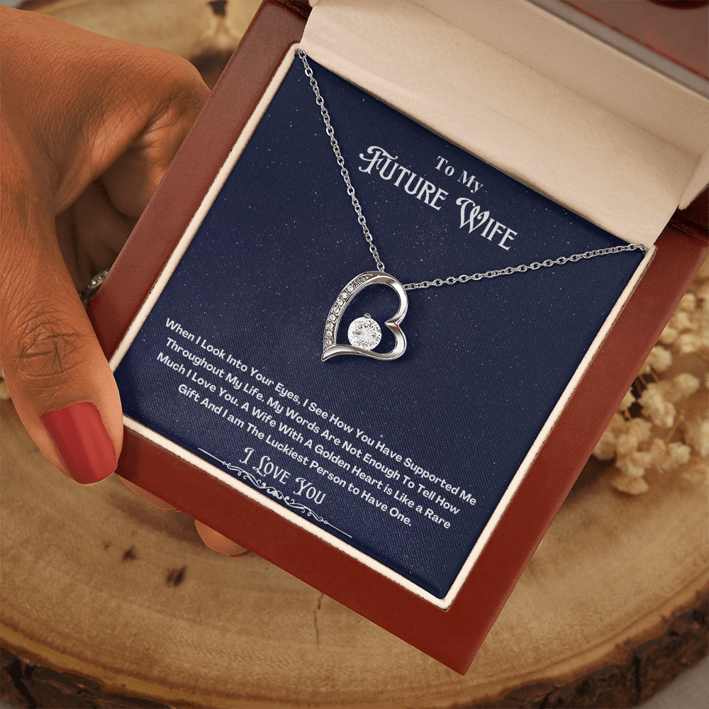 To My Future Wife Message Card Necklace