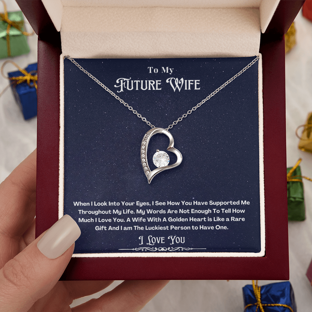 To My Future Wife Message Card Necklace