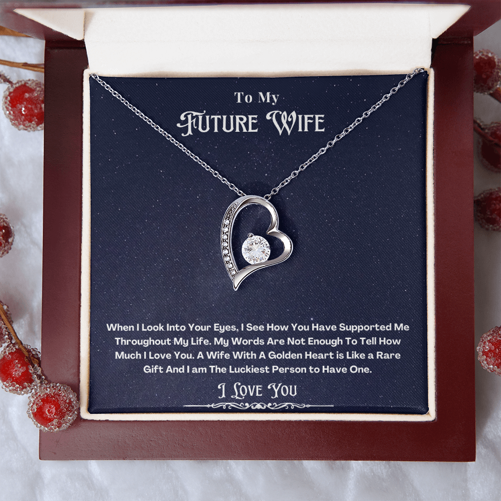 To My Future Wife Message Card Necklace