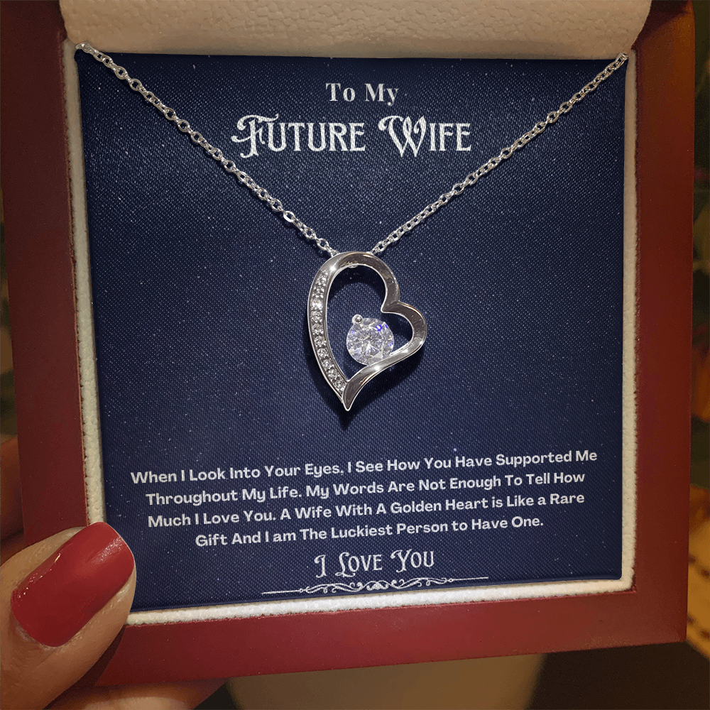 To My Future Wife Message Card Necklace