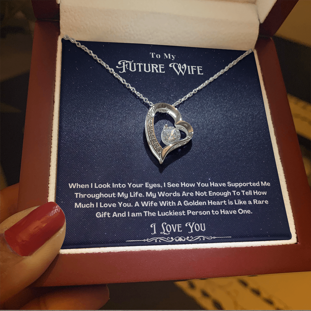 To My Future Wife Message Card Necklace