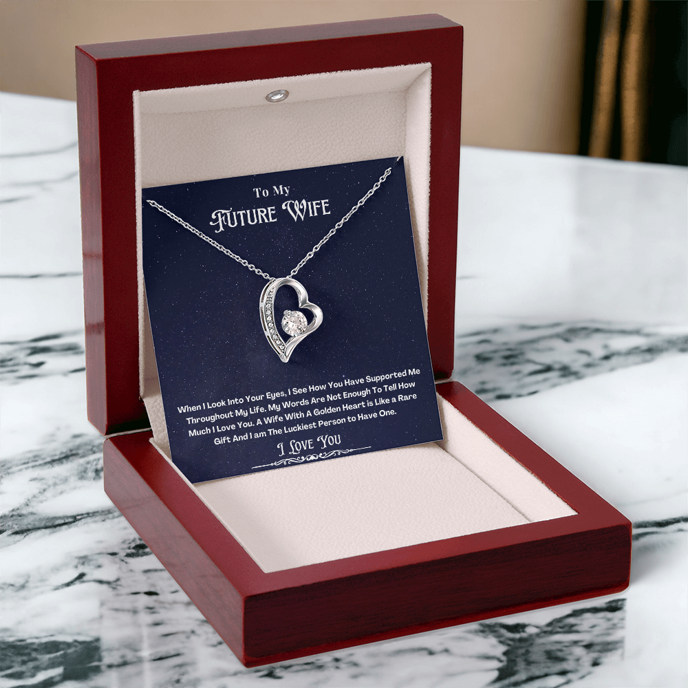 To My Future Wife Message Card Necklace
