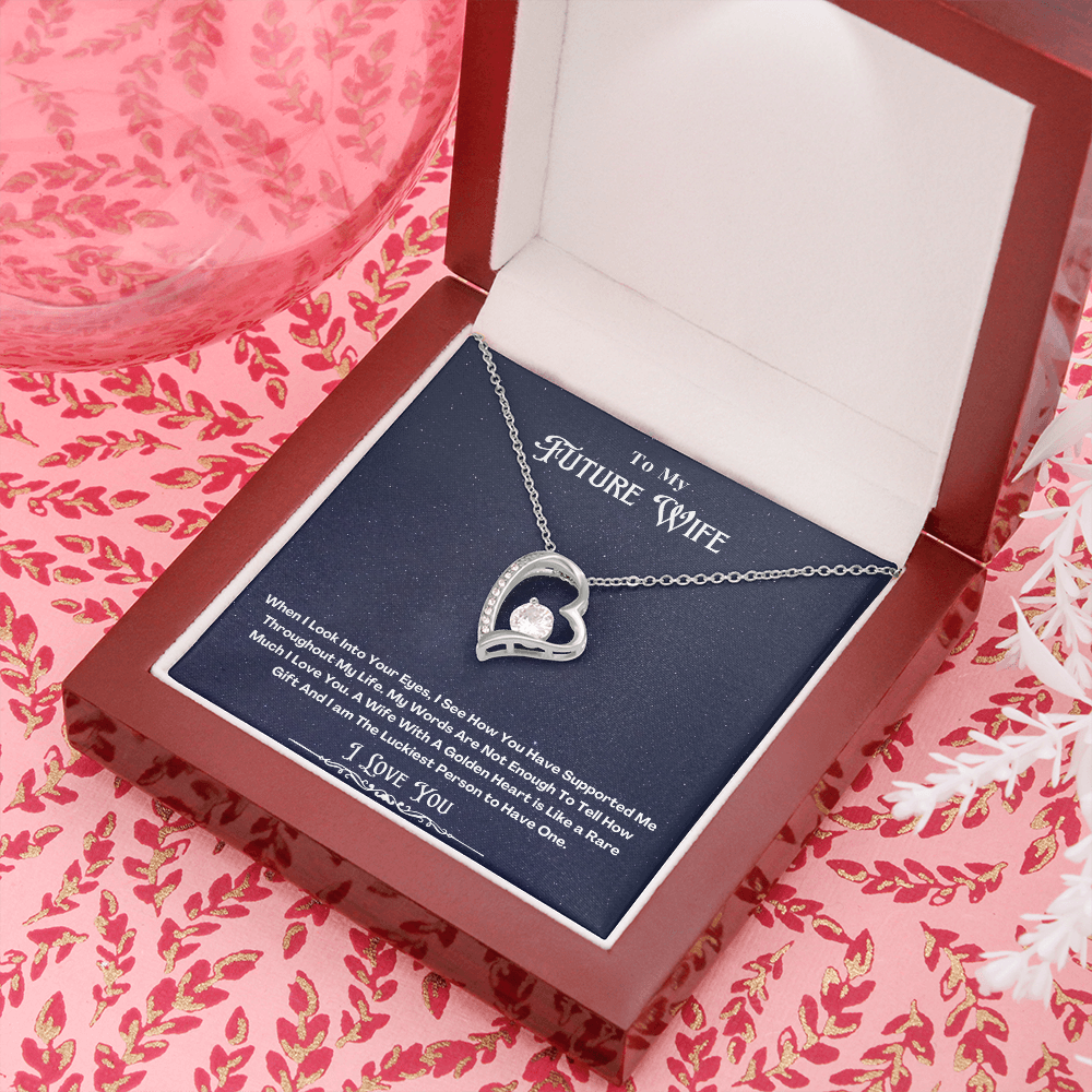 To My Future Wife Message Card Necklace