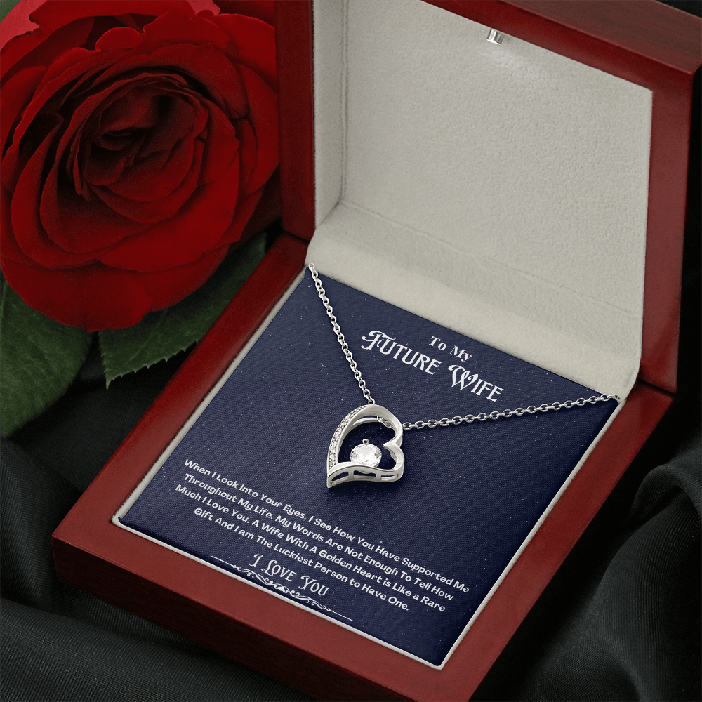 To My Future Wife Message Card Necklace