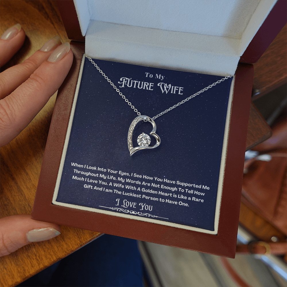 To My Future Wife Message Card Necklace