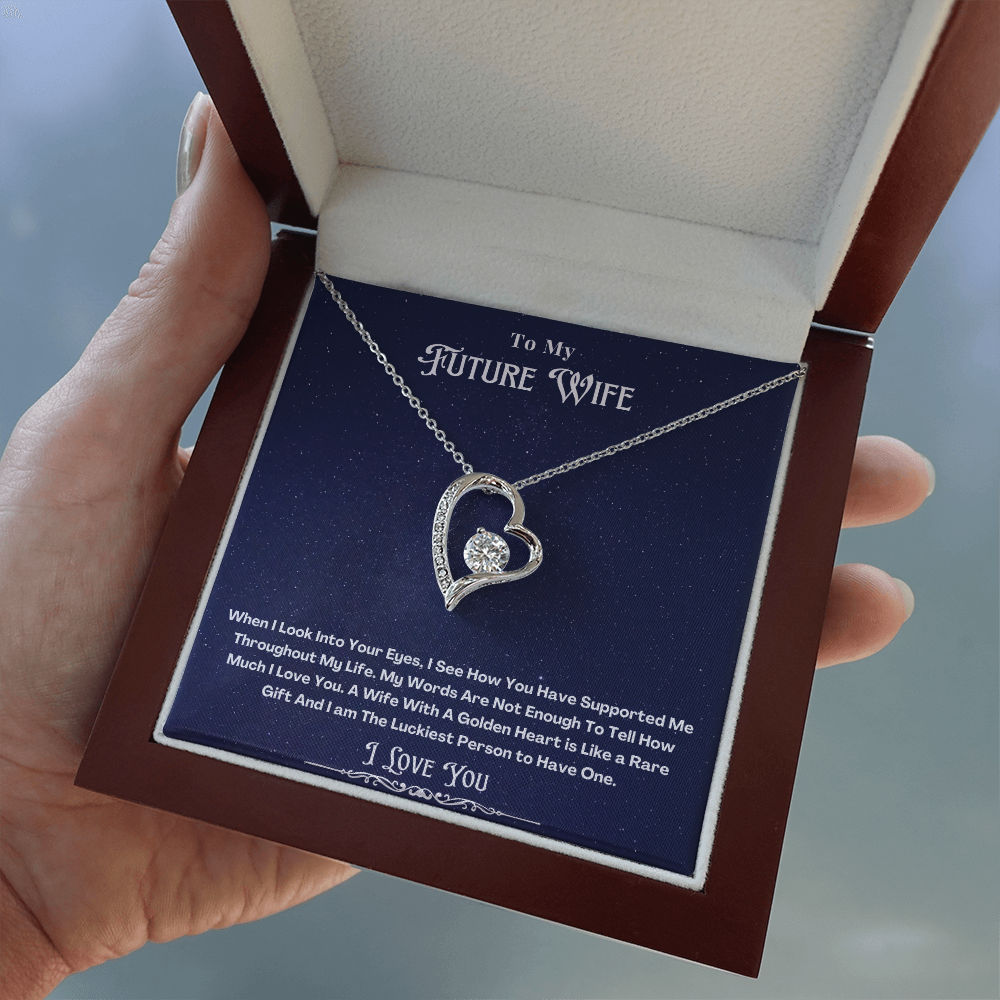 To My Future Wife Message Card Necklace