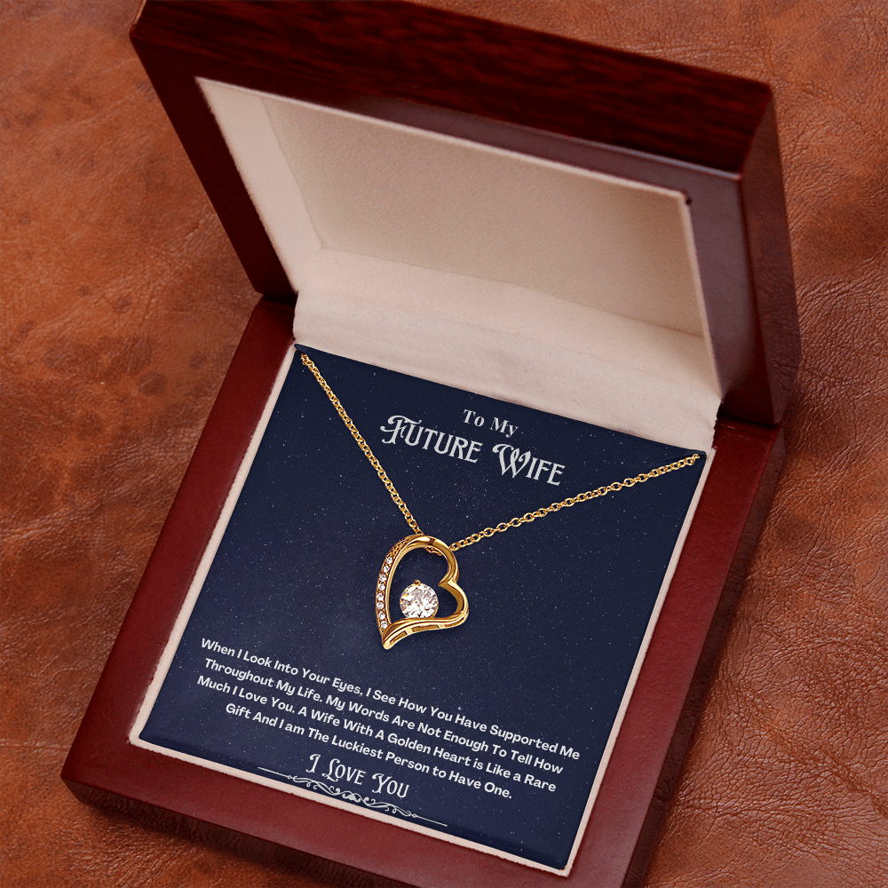 To My Future Wife Message Card Necklace