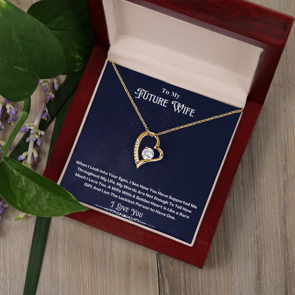 To My Future Wife Message Card Necklace