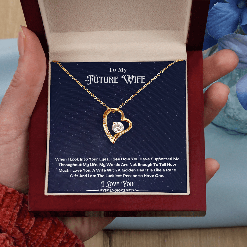 To My Future Wife Message Card Necklace