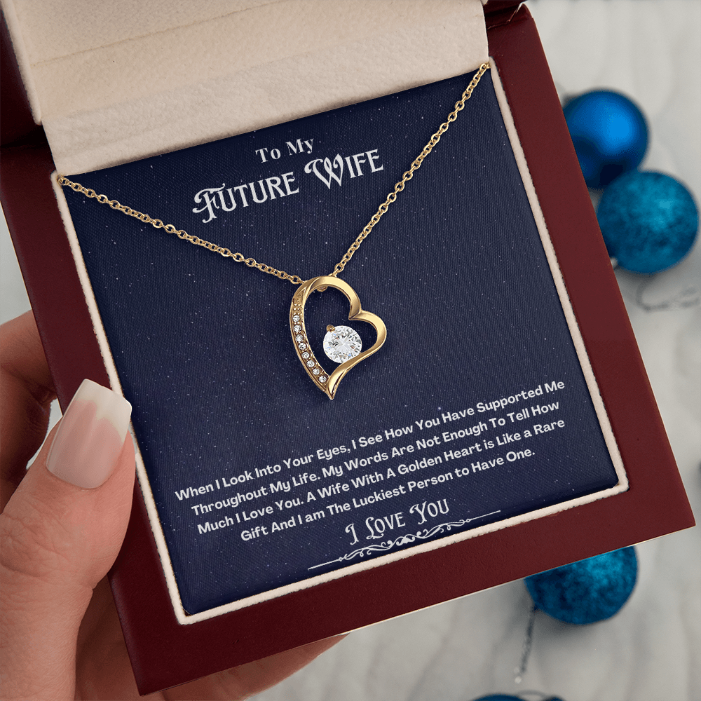 To My Future Wife Message Card Necklace