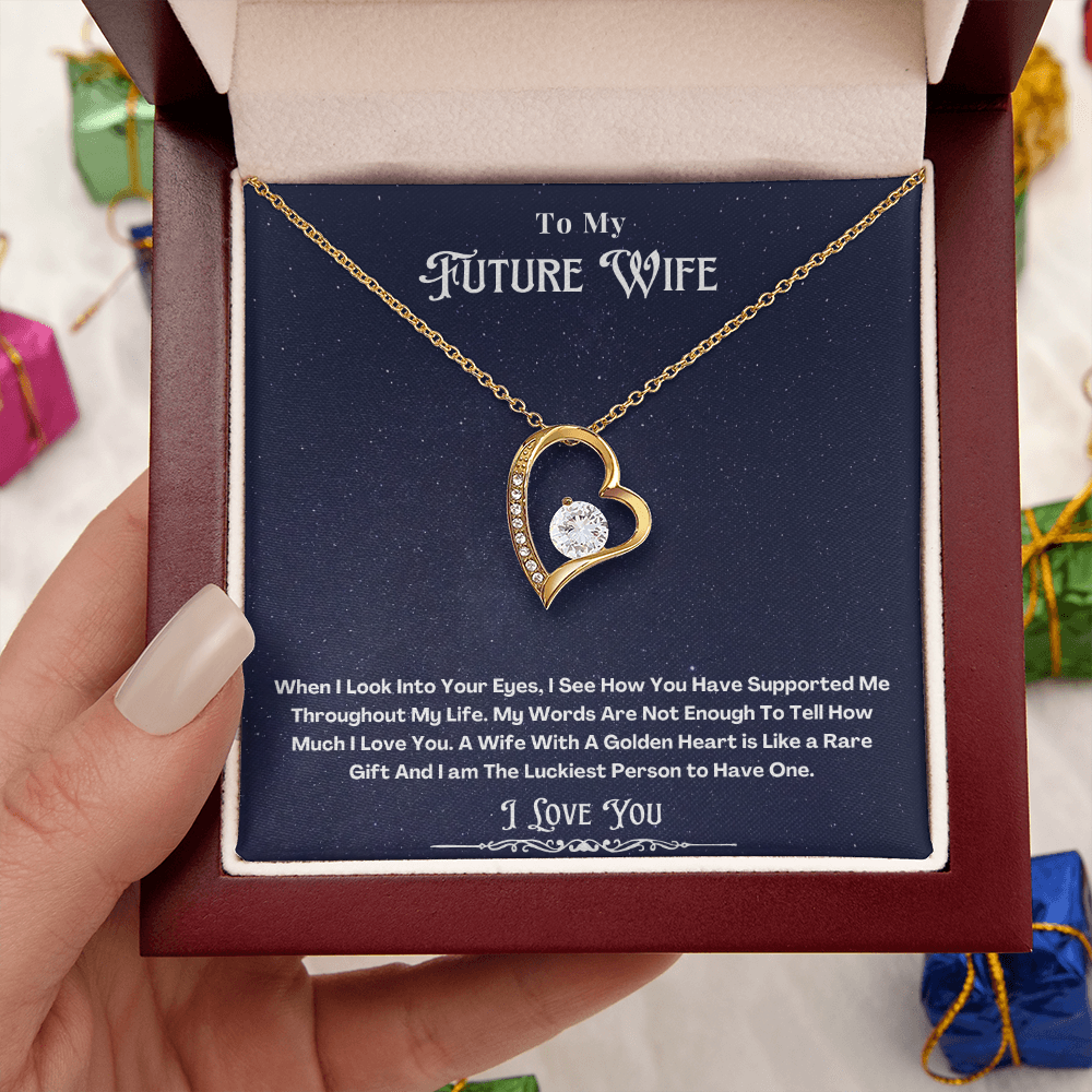To My Future Wife Message Card Necklace