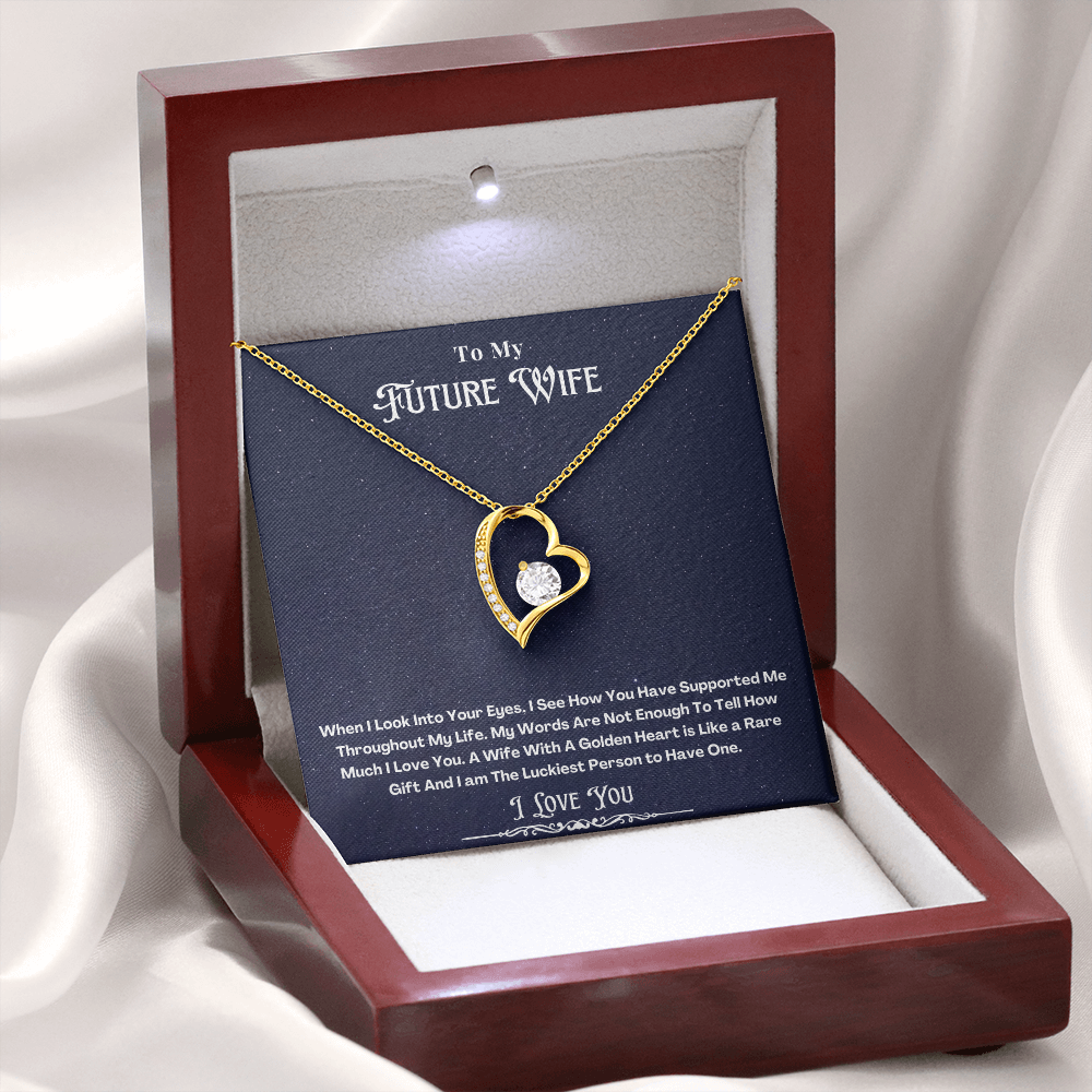 To My Future Wife Message Card Necklace