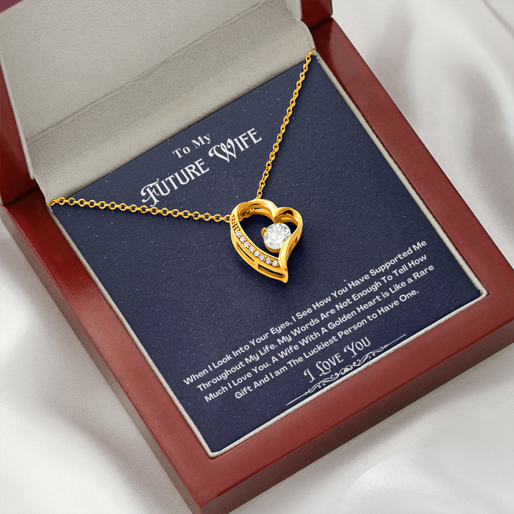 To My Future Wife Message Card Necklace