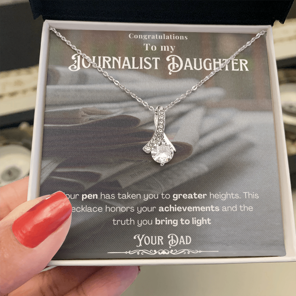 Congratulations To My Journalist Daughter Promotion Personalized Message card