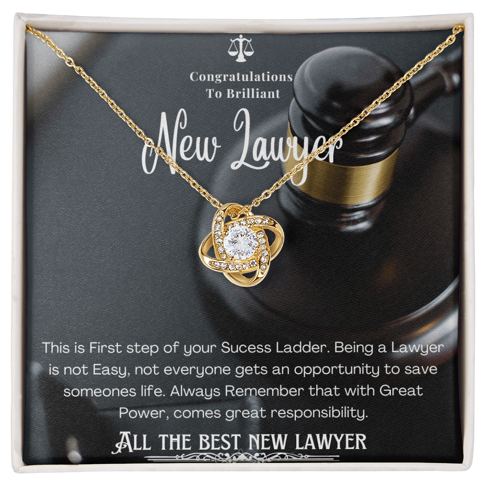 New Lawyer Message Card Necklace Gift