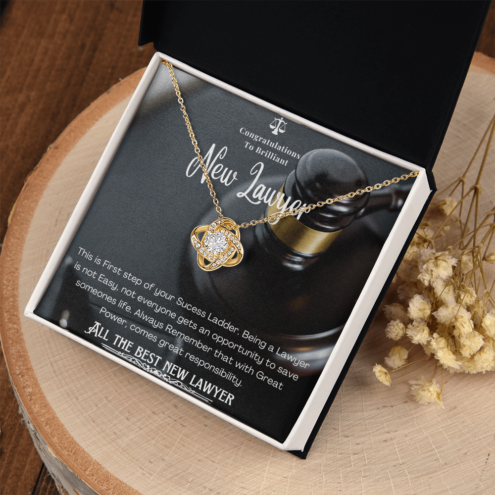 New Lawyer Message Card Necklace Gift