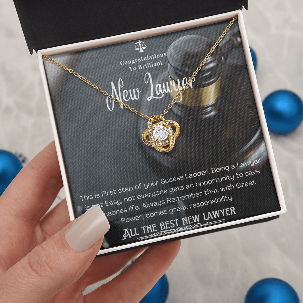 New Lawyer Message Card Necklace Gift