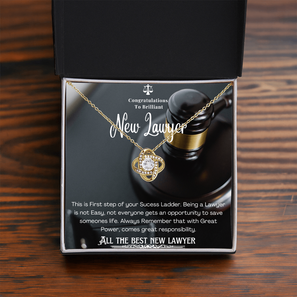 New Lawyer Message Card Necklace Gift