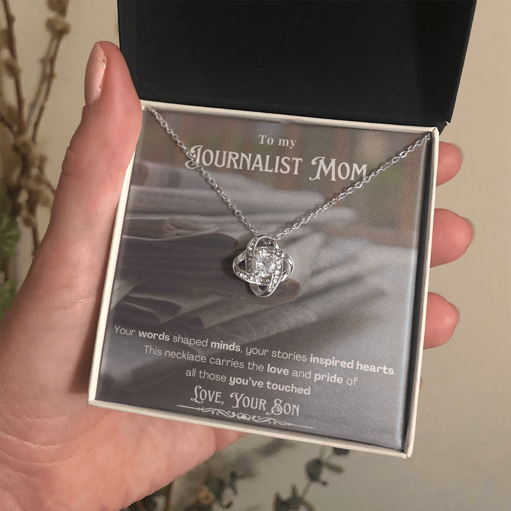 To My Retired Journalist Mom – Personalized Message card Necklace Keepsake