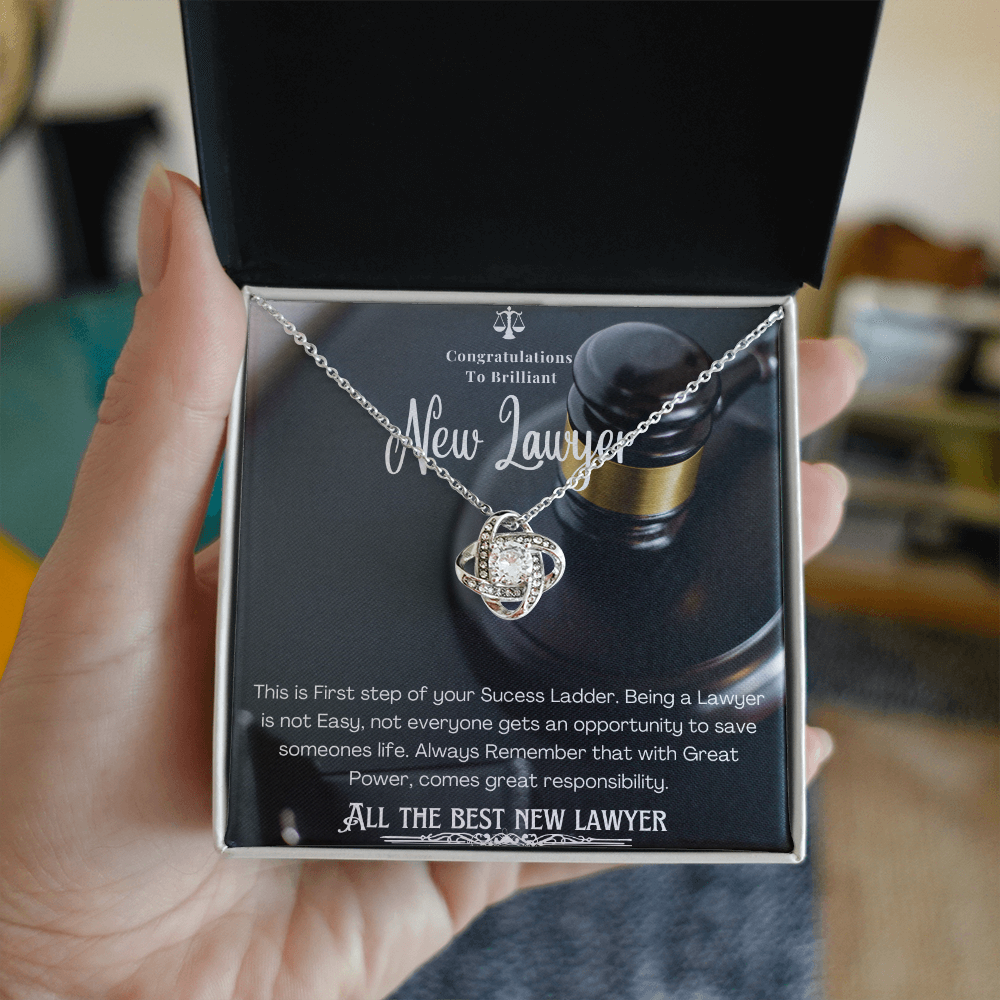 New Lawyer Message Card Necklace Gift