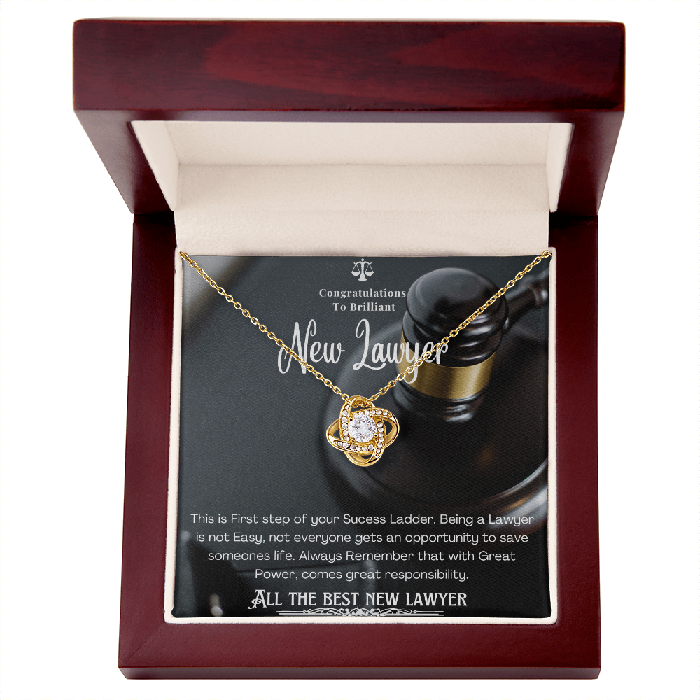 New Lawyer Message Card Necklace Gift