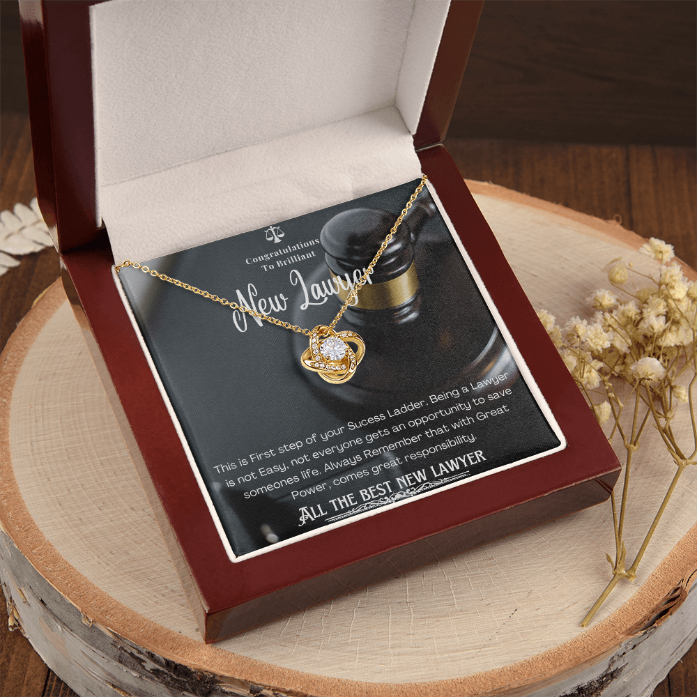 New Lawyer Message Card Necklace Gift