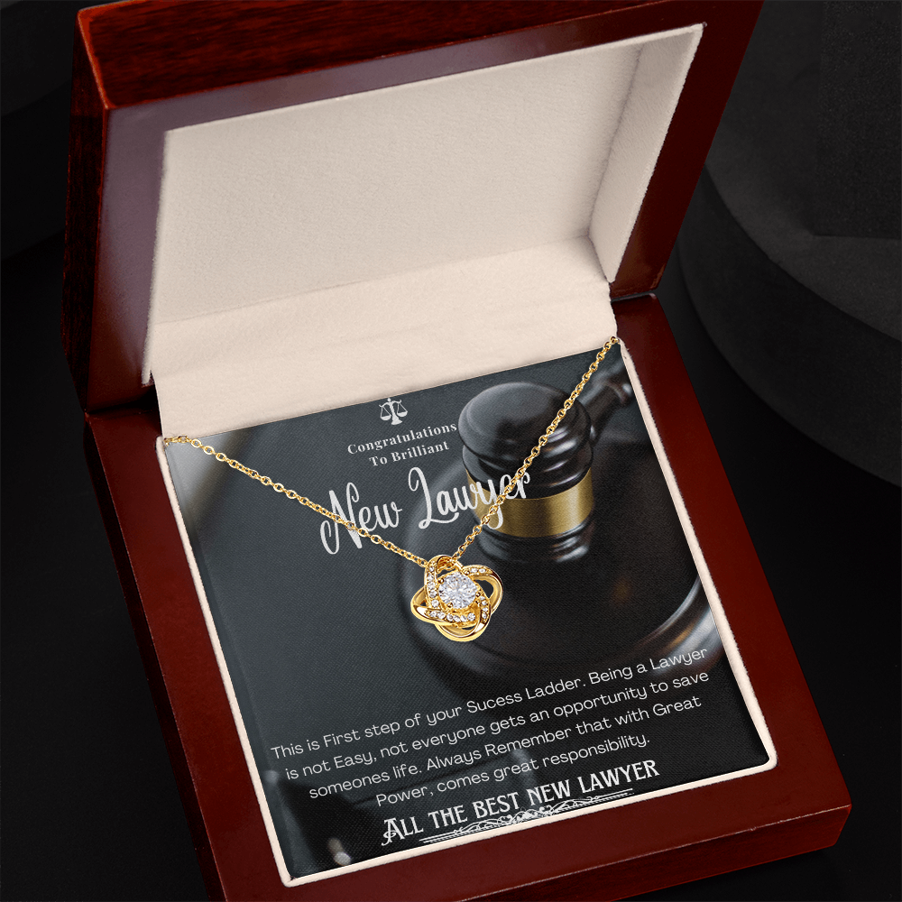 New Lawyer Message Card Necklace Gift