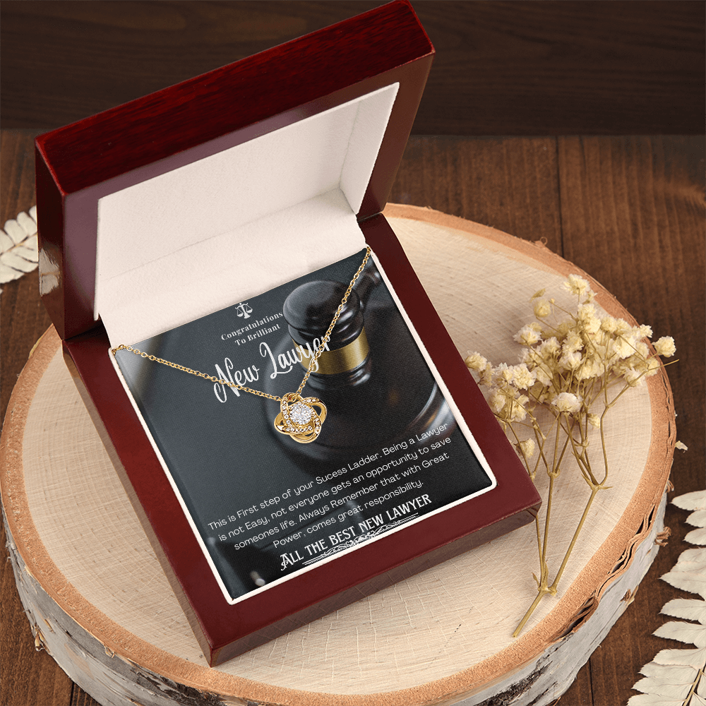 New Lawyer Message Card Necklace Gift