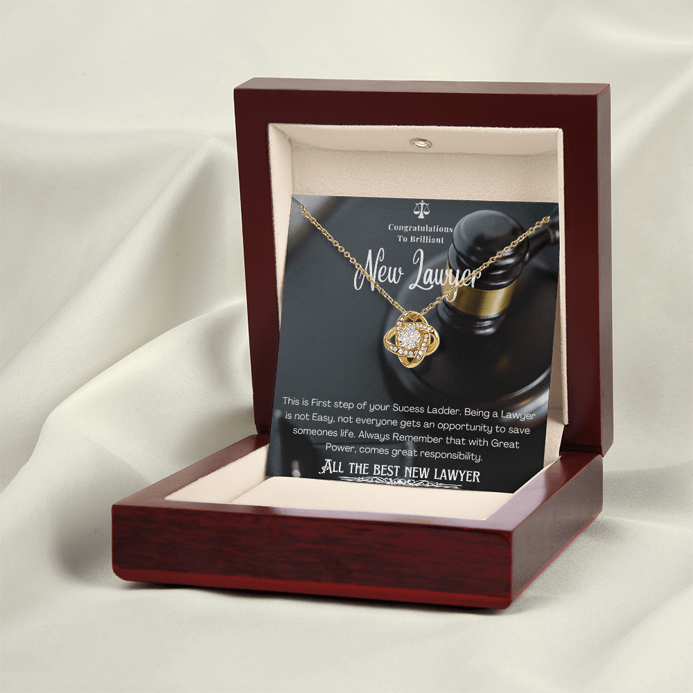 New Lawyer Message Card Necklace Gift
