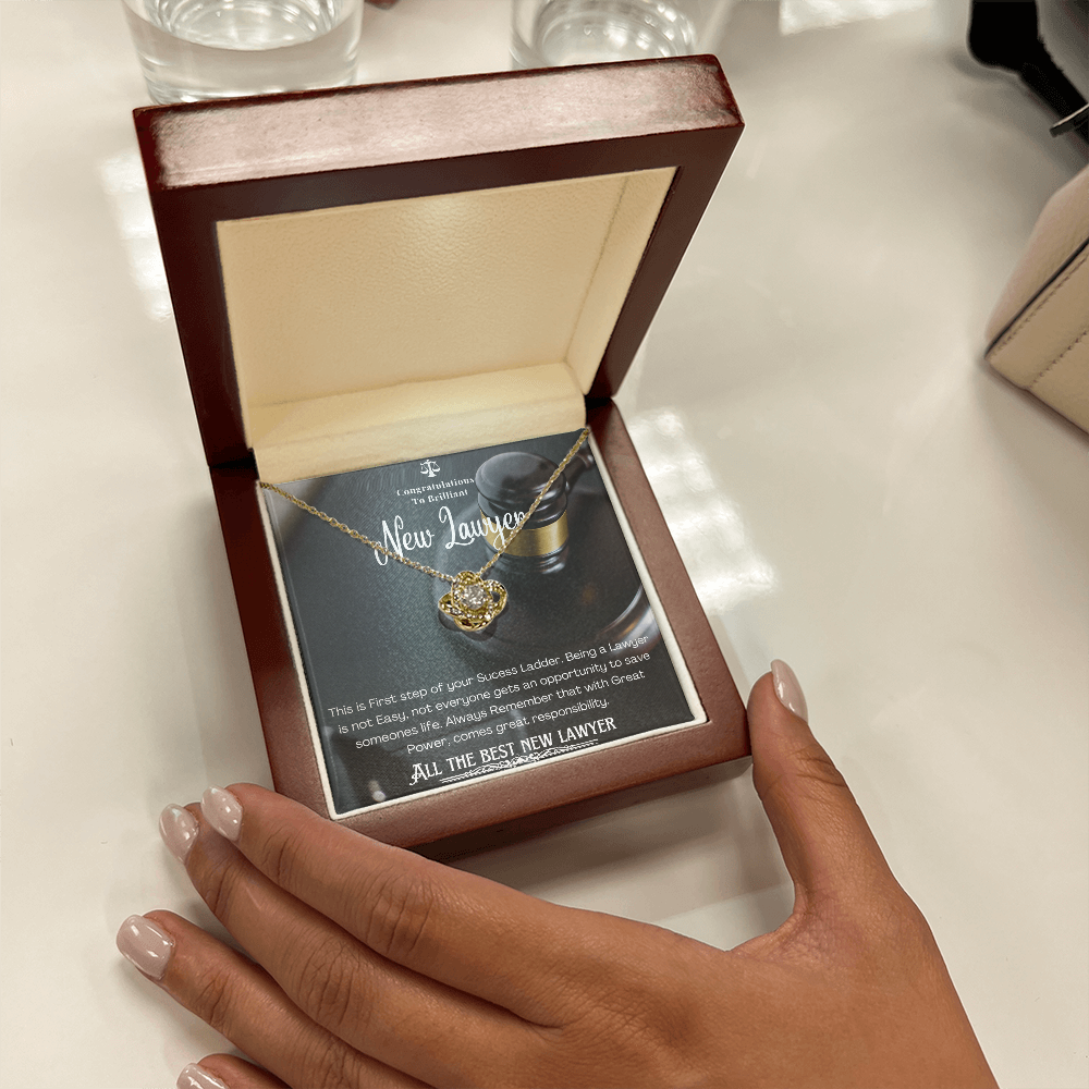 New Lawyer Message Card Necklace Gift