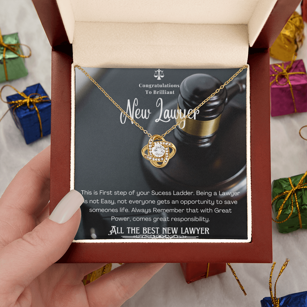 New Lawyer Message Card Necklace Gift