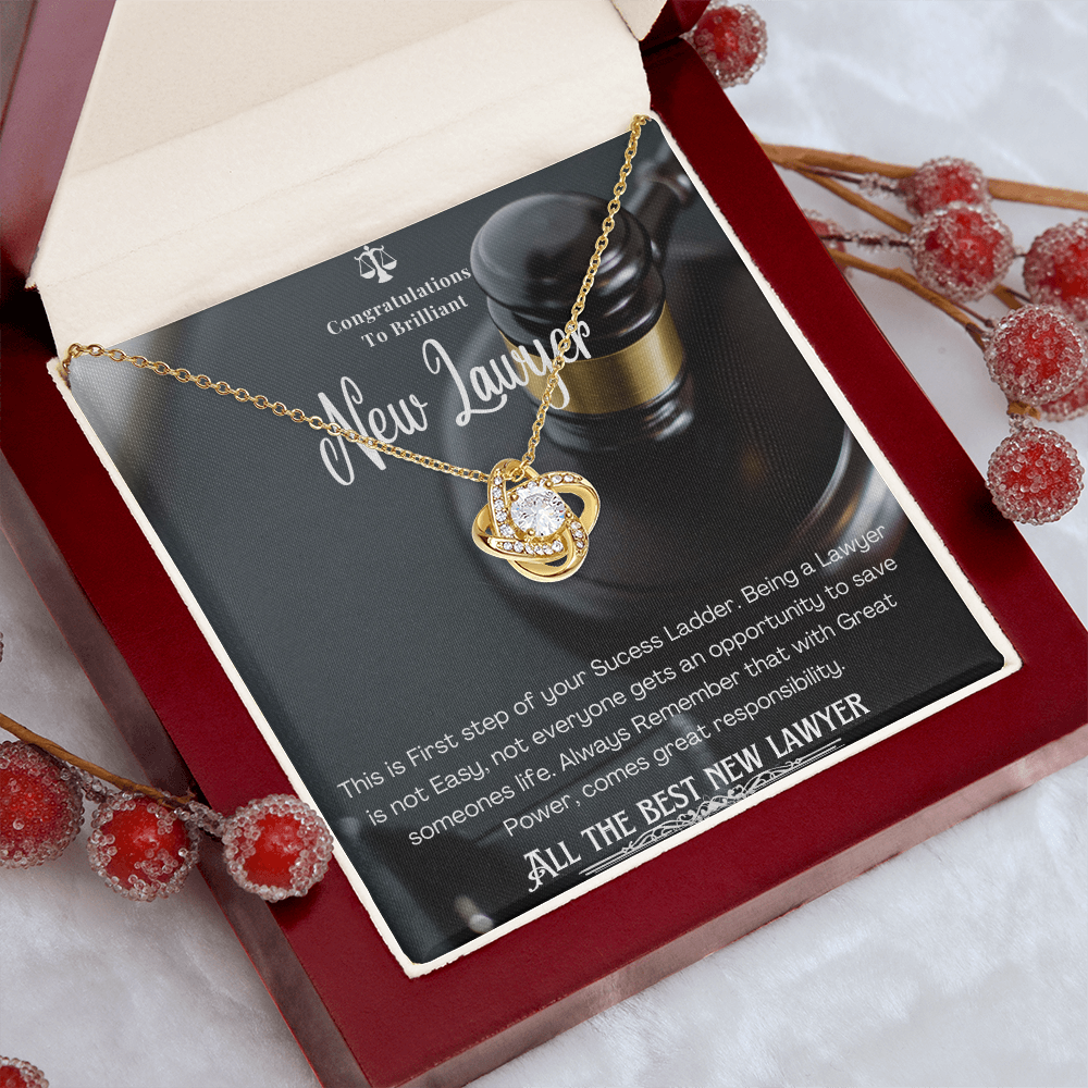 New Lawyer Message Card Necklace Gift
