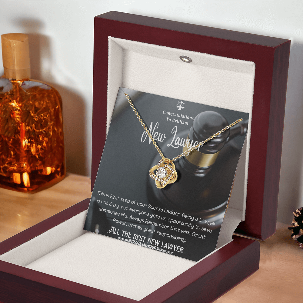 New Lawyer Message Card Necklace Gift