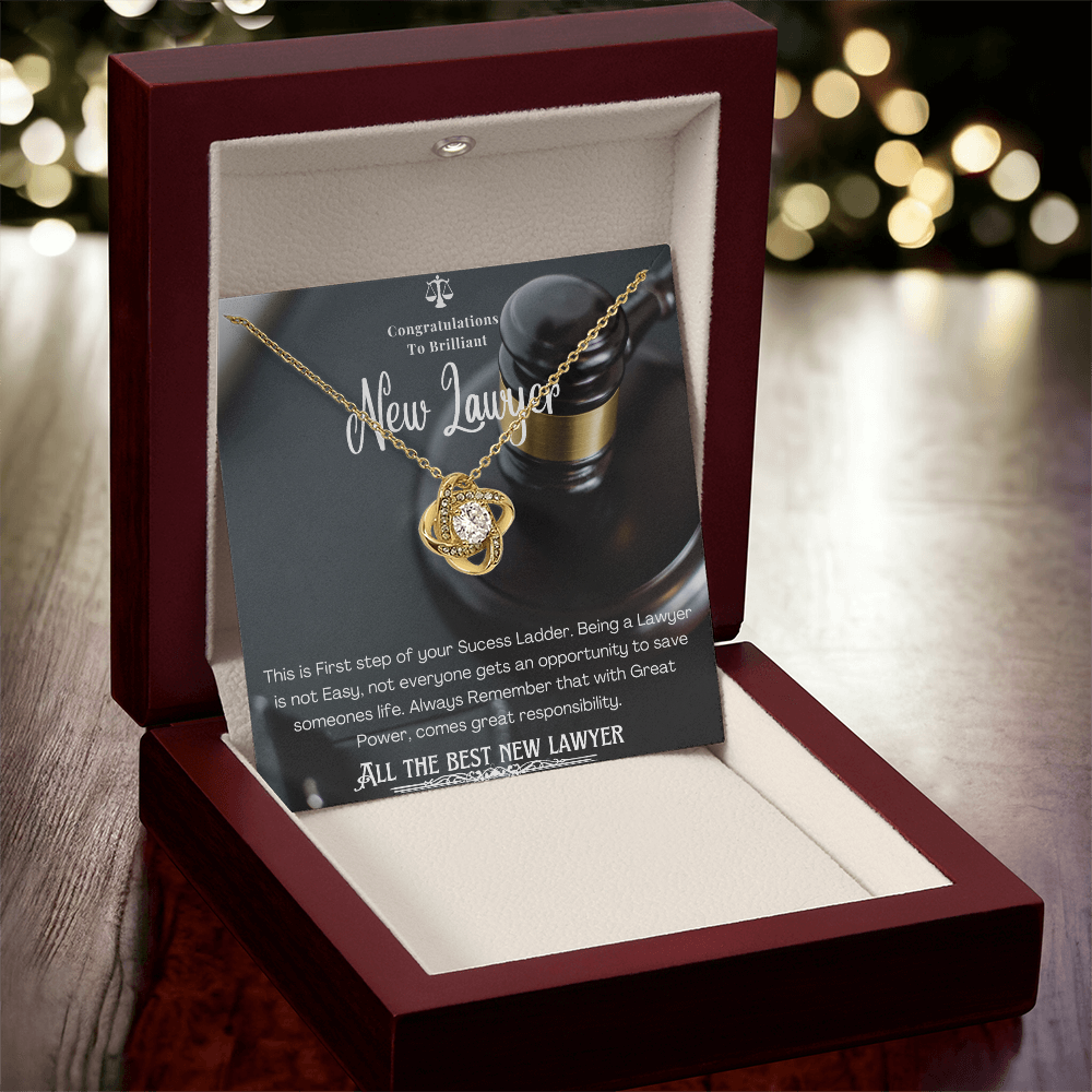 New Lawyer Message Card Necklace Gift