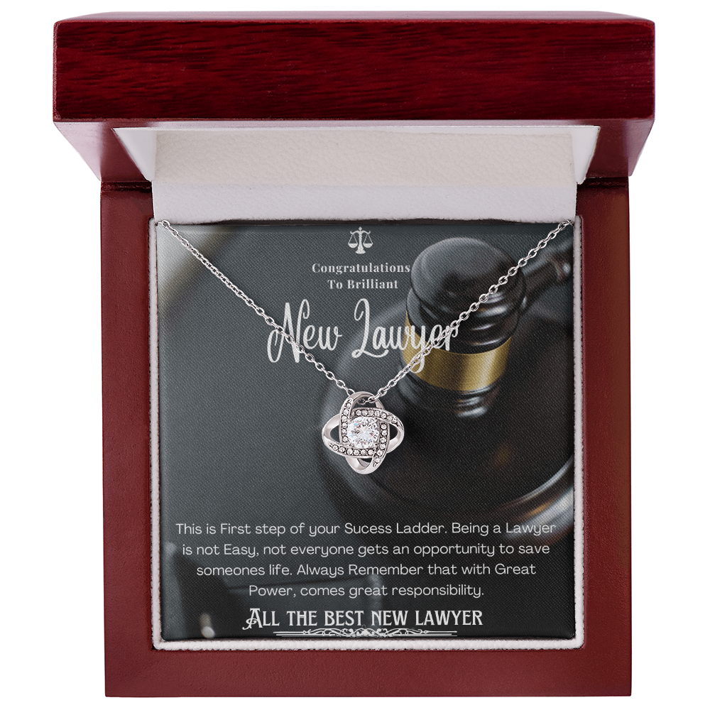 New Lawyer Message Card Necklace Gift