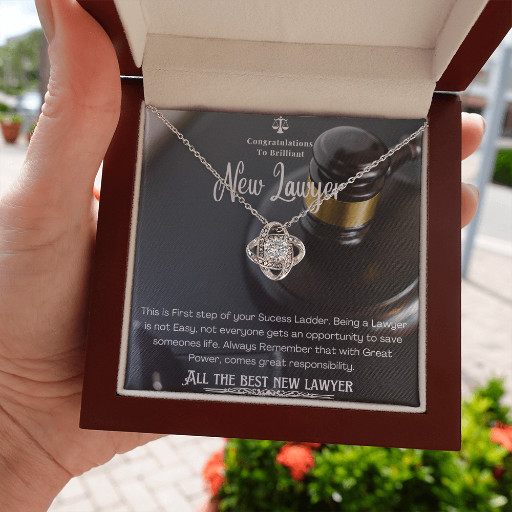 New Lawyer Message Card Necklace Gift