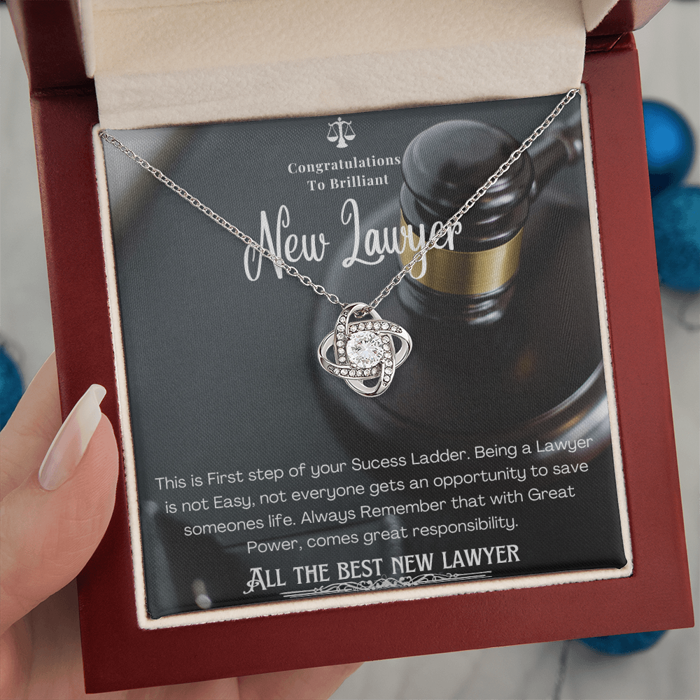New Lawyer Message Card Necklace Gift