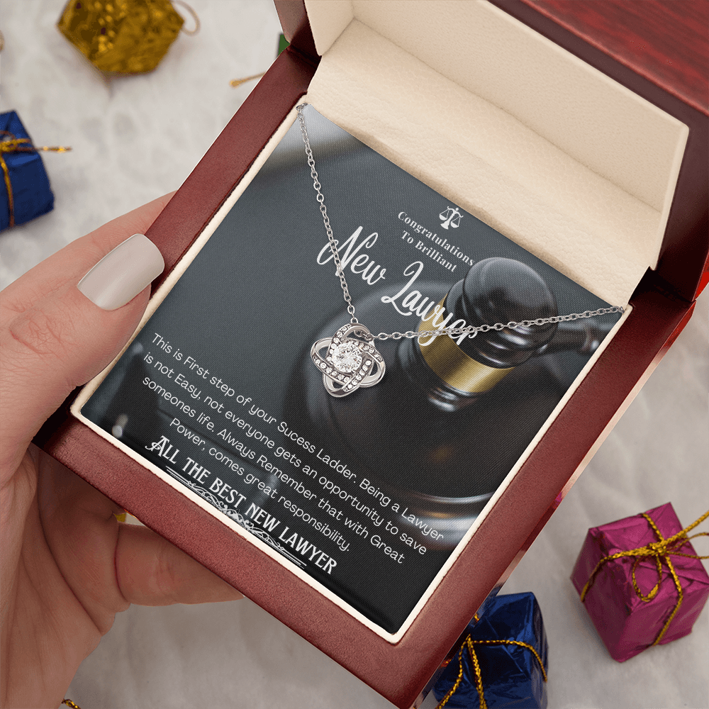 New Lawyer Message Card Necklace Gift