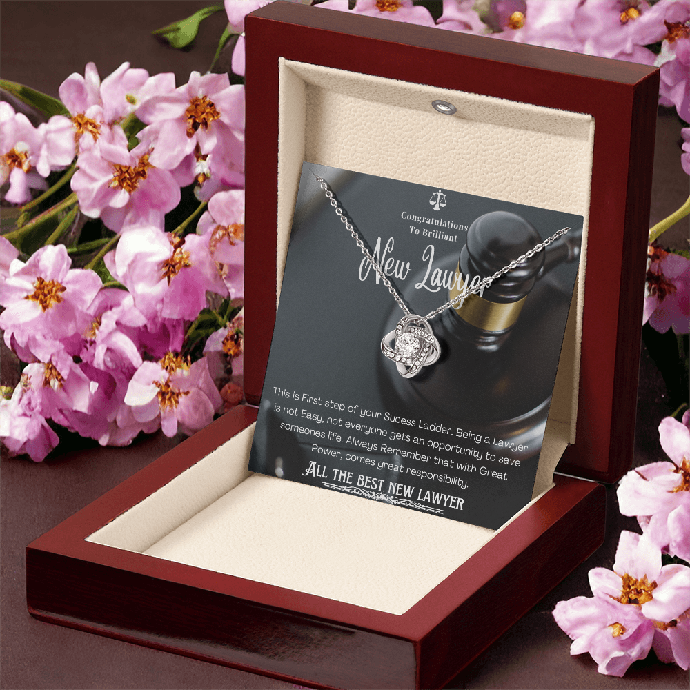 New Lawyer Message Card Necklace Gift