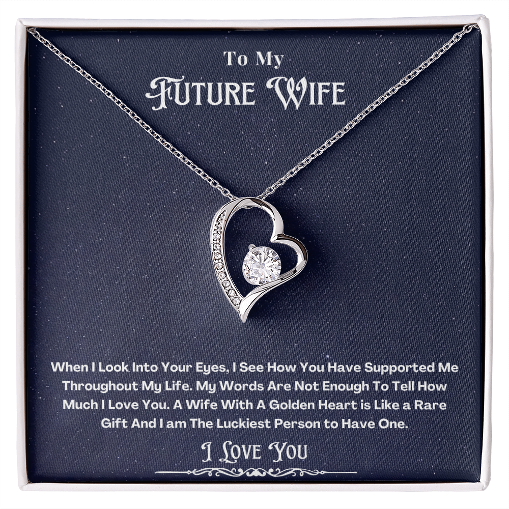 To My Future Wife Message Card Necklace