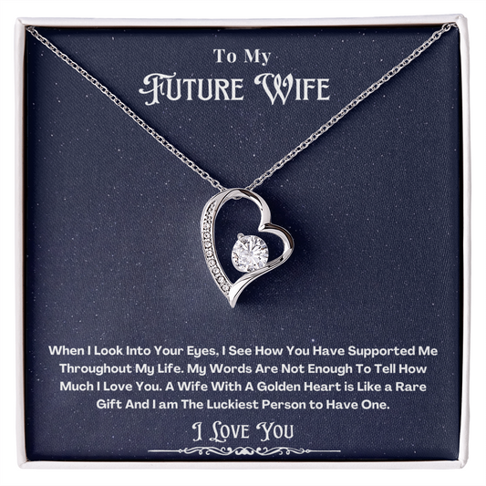To My Future Wife Message Card Necklace