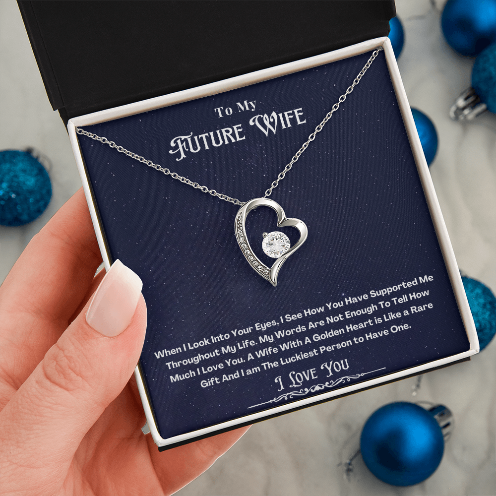 To My Future Wife Message Card Necklace
