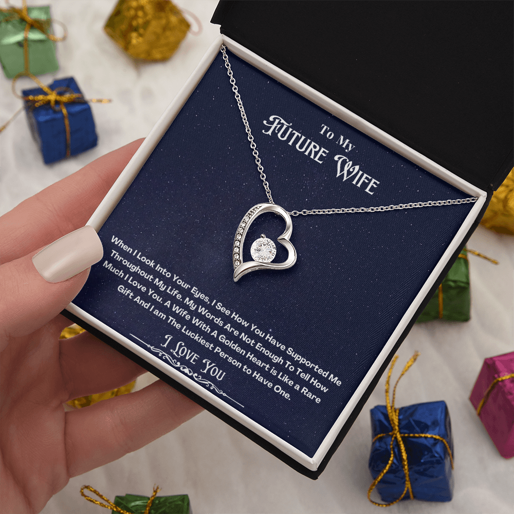 To My Future Wife Message Card Necklace
