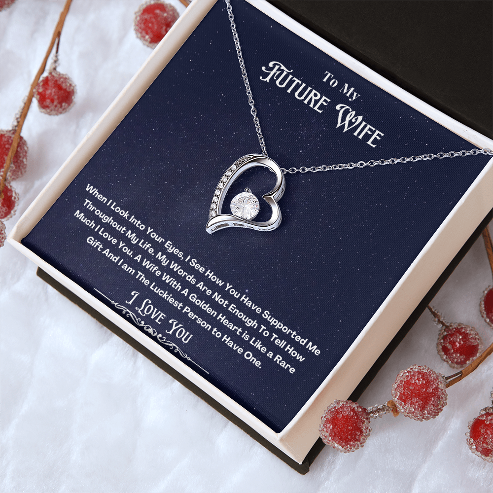 To My Future Wife Message Card Necklace