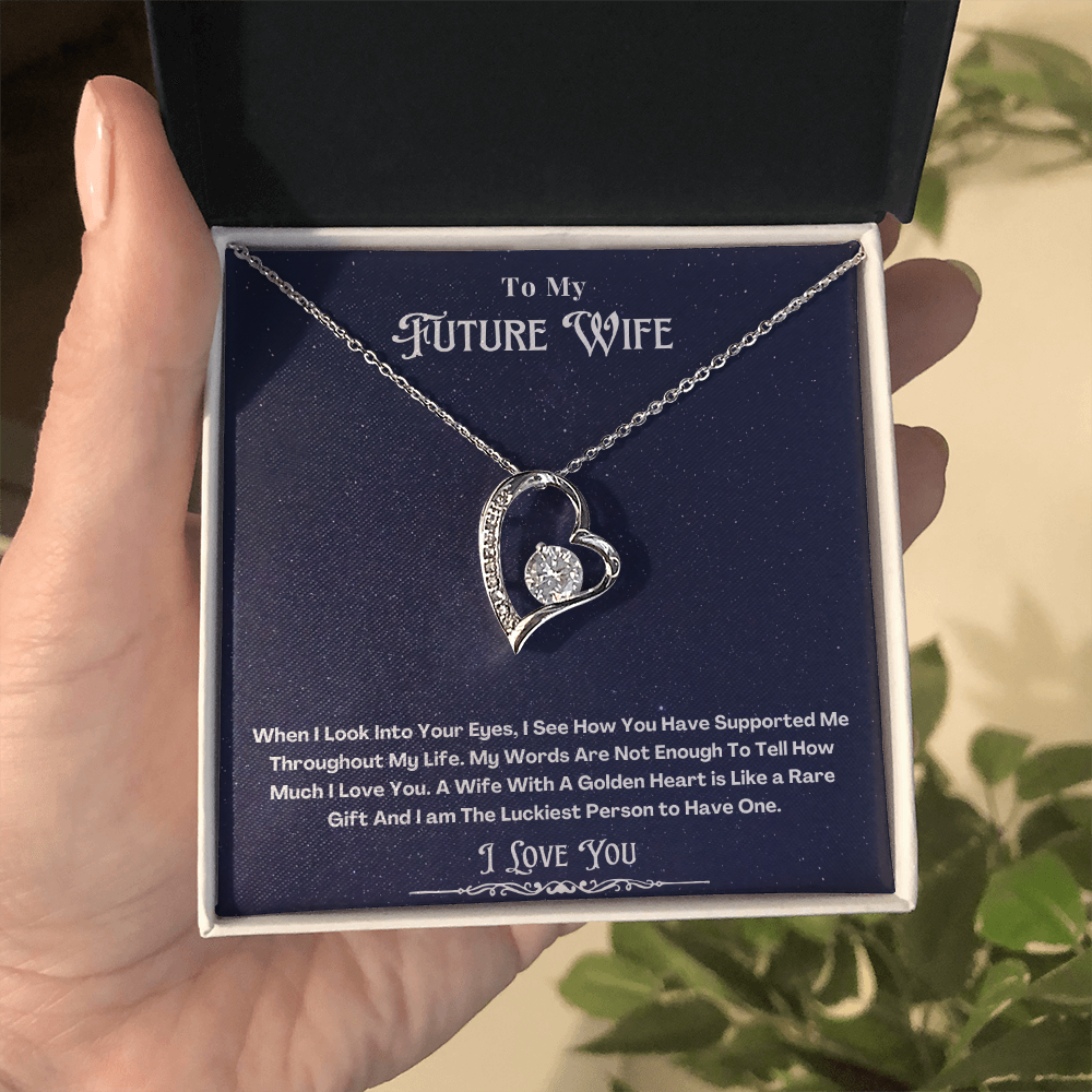 To My Future Wife Message Card Necklace