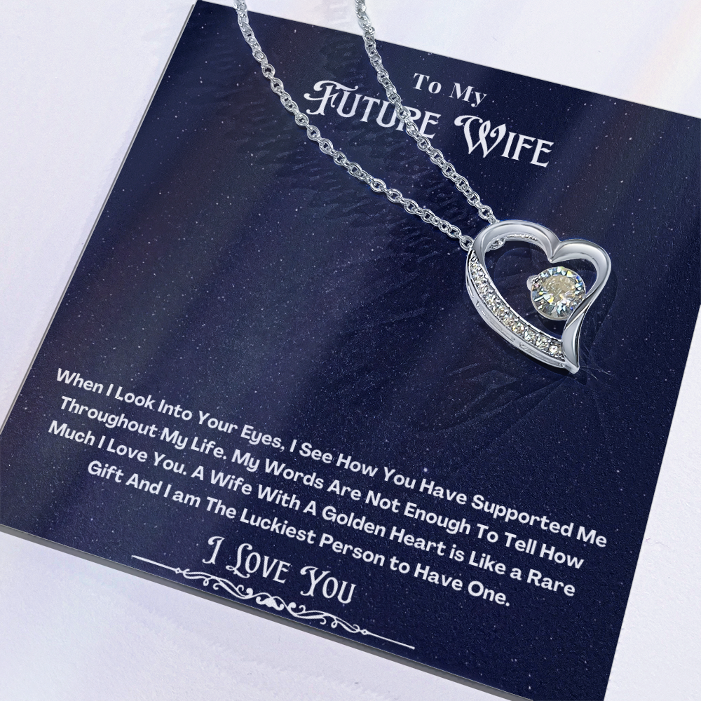 To My Future Wife Message Card Necklace
