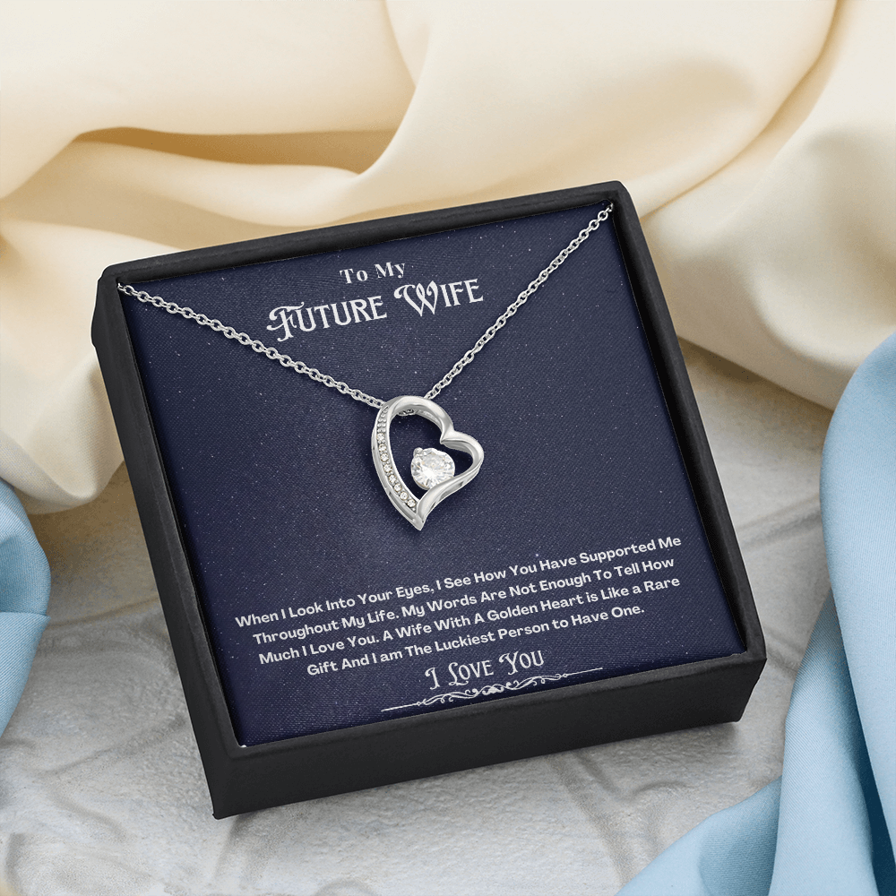 To My Future Wife Message Card Necklace