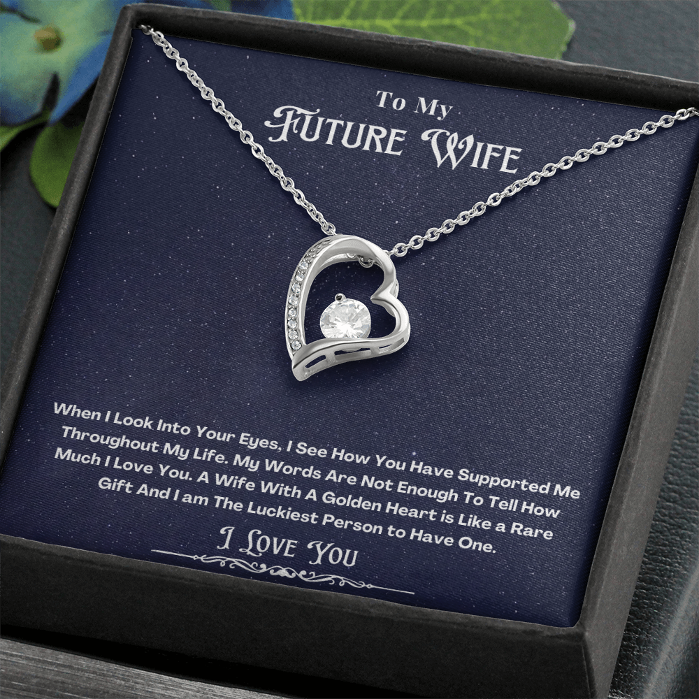 To My Future Wife Message Card Necklace