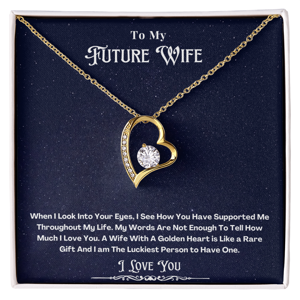 To My Future Wife Message Card Necklace
